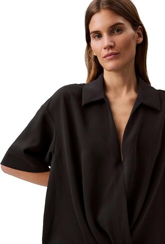 Calvin Klein Women's Crepe Printed Wrap Top in Saudi Arabia