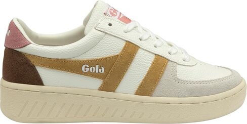 حذاء رياضي نسائي من Gola Grandslam Trident - - White/Brown Sugar/Dusty Rose، 10 in Kuwait