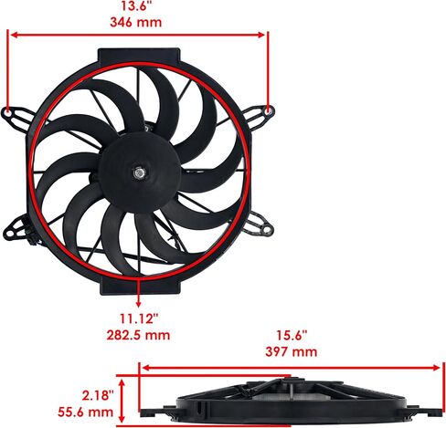 Caltric Radiator Cooling Fan Motor Compatible with Polaris 2410383 in Saudi Arabia