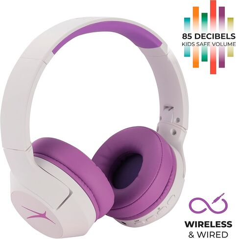 Altec Lansing Kid Safe Noise Cancelling Wireless Headphones 15H Battery, 85dB Volume Limit, Foldable Design Powerful Sound, Active Noise Cancellation Perfect for Kids Ages 7+ (Blackout Green) in Saudi Arabia
