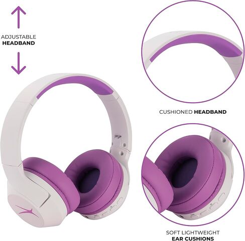Altec Lansing Kid Safe Noise Cancelling Wireless Headphones 15H Battery, 85dB Volume Limit, Foldable Design Powerful Sound, Active Noise Cancellation Perfect for Kids Ages 7+ (Blackout Green) in Saudi Arabia