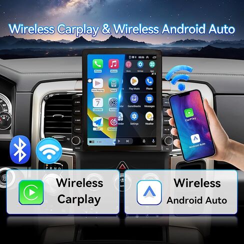 Binize Android 13 Car Stereo Compatible with Dodge Ram 1500/2500/3500 Radio 2013 2014 2015 2016 2017 2018,Navigation GPS Touch Screen Radio Head Unit with Wireless CarPlay/Android Auto(Manual AC) in Saudi Arabia