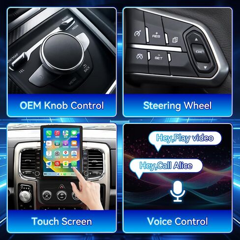 Binize Android 13 Car Stereo Compatible with Dodge Ram 1500/2500/3500 Radio 2013 2014 2015 2016 2017 2018,Navigation GPS Touch Screen Radio Head Unit with Wireless CarPlay/Android Auto(Manual AC) in Saudi Arabia
