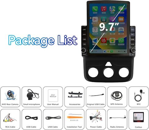 Binize Android 13 Car Stereo Compatible with Dodge Ram 1500/2500/3500 Radio 2013 2014 2015 2016 2017 2018,Navigation GPS Touch Screen Radio Head Unit with Wireless CarPlay/Android Auto(Manual AC) in Saudi Arabia