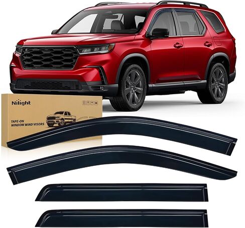 واقيات نافذة Nilight لسيارة Honda Pilot 2023 2024، واقيات مطر للنافذة الخارجية - 4 قطع in Saudi Arabia
