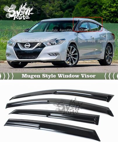 يناسب 2016-2023 نيسان ماكسيما ثلاثية الأبعاد JDM Mugen Style حاجب النافذة واقي المطر منحرف in Kuwait