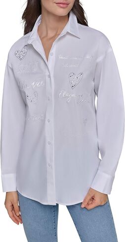 KARL LAGERFELD Womens Casual Office Wear Whimsical Blouse in Saudi Arabia