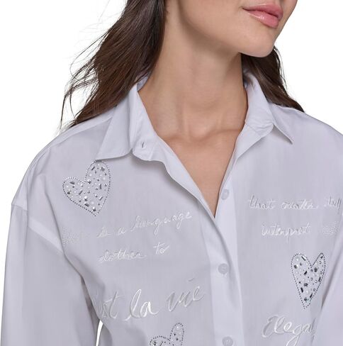 KARL LAGERFELD Womens Casual Office Wear Whimsical Blouse in Saudi Arabia