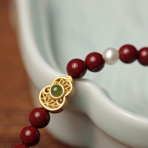 Feng Shui Bracelet For Women, Cinnabar Charms For Good Luck And Wealth, Gourd Bracelet for Health and Protection, Red Bracelet with Wulu, Feng Shui 2025 Gifts in Saudi Arabia