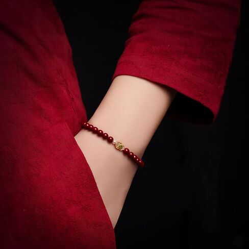 Feng Shui Bracelet For Women, Cinnabar Charms For Good Luck And Wealth, Gourd Bracelet for Health and Protection, Red Bracelet with Wulu, Feng Shui 2025 Gifts in Saudi Arabia