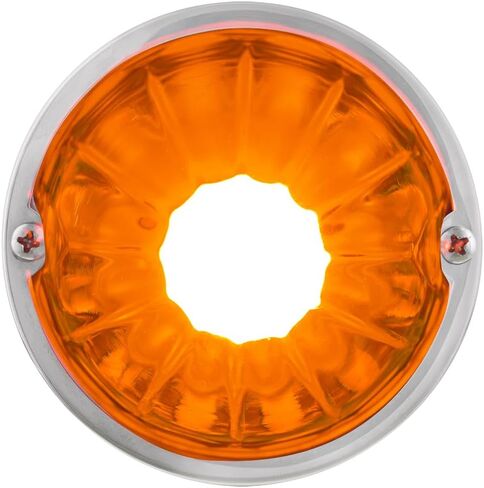 United Pacific 20411 Dual Function Glass Watermelon Marker Light Flush Mount Kit w/LED Bulb, Easy Wiring – Clear Lens/Red Bulb – ONE Unit in Saudi Arabia