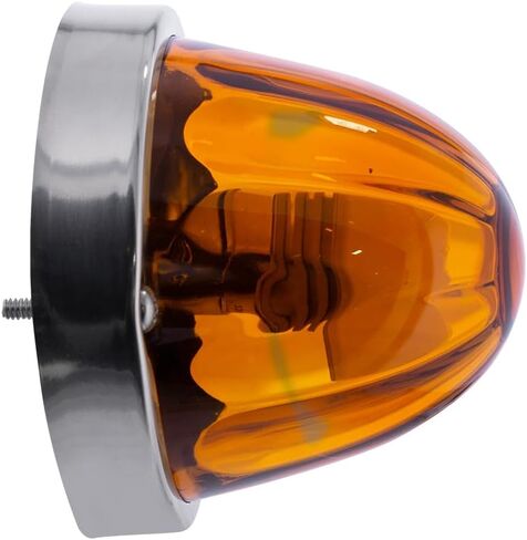 United Pacific 20411 Dual Function Glass Watermelon Marker Light Flush Mount Kit w/LED Bulb, Easy Wiring – Clear Lens/Red Bulb – ONE Unit in Saudi Arabia