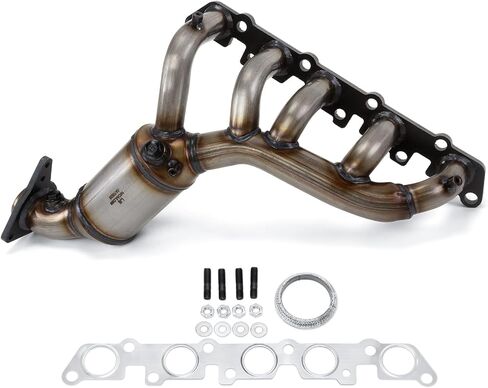 طقم محول حفاز مشعب العادم الأمامي 3.7 لتر متوافق مع 2007-2012 تشيفي كولورادو، 2007-2012 جي إم سي كانيون، 2007-2008 هامر H3، 2007-2008 ايسوزو i-370 متوافق مع وكالة حماية البيئة in Kuwait