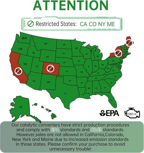 طقم محول حفاز مشعب العادم الأمامي 3.7 لتر متوافق مع 2007-2012 تشيفي كولورادو، 2007-2012 جي إم سي كانيون، 2007-2008 هامر H3، 2007-2008 ايسوزو i-370 متوافق مع وكالة حماية البيئة in Kuwait