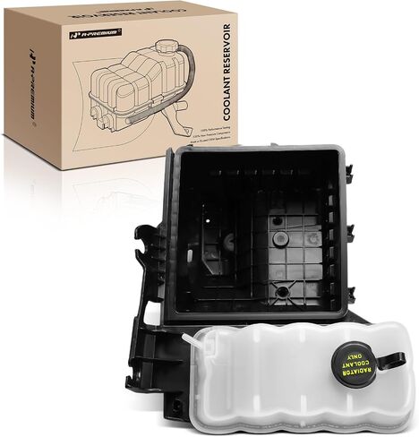 A-Premium Engine Coolant Overflow Recovery Reservoir Tank [With Cap] Compatible with Ford F-150 2009-2010, F-250 2009, Expedition/Lobo 2009-2010 & Lincoln Navigator 2009-2010, Mark LT - Front Side in Saudi Arabia