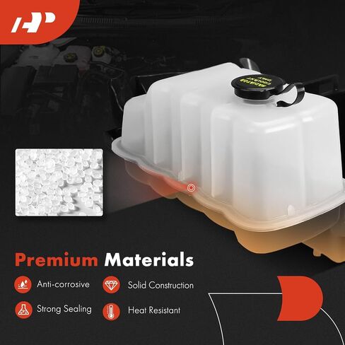 A-Premium Engine Coolant Overflow Recovery Reservoir Tank [With Cap] Compatible with Ford F-150 2009-2010, F-250 2009, Expedition/Lobo 2009-2010 & Lincoln Navigator 2009-2010, Mark LT - Front Side in Saudi Arabia