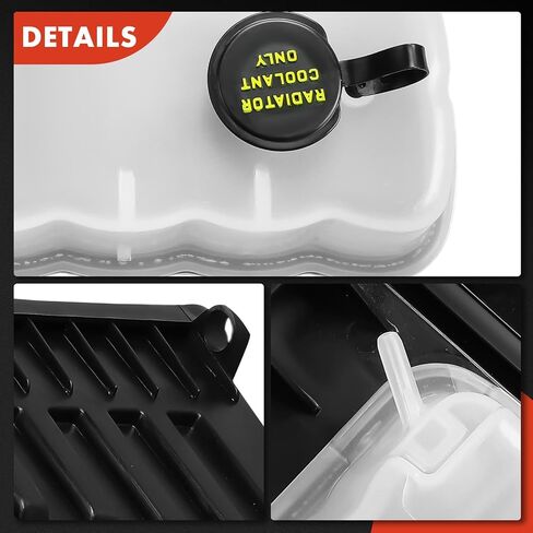 A-Premium Engine Coolant Overflow Recovery Reservoir Tank [With Cap] Compatible with Ford F-150 2009-2010, F-250 2009, Expedition/Lobo 2009-2010 & Lincoln Navigator 2009-2010, Mark LT - Front Side in Saudi Arabia