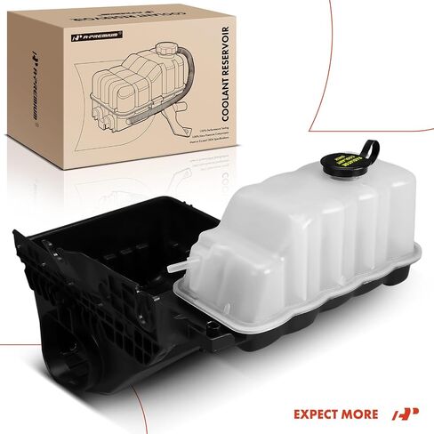 A-Premium Engine Coolant Overflow Recovery Reservoir Tank [With Cap] Compatible with Ford F-150 2009-2010, F-250 2009, Expedition/Lobo 2009-2010 & Lincoln Navigator 2009-2010, Mark LT - Front Side in Saudi Arabia