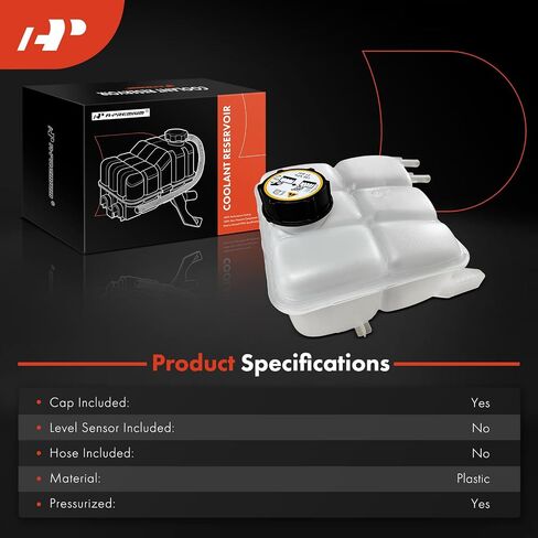 A-Premium Engine Coolant Overflow Recovery Reservoir Tank [with Cap] Compatible with Volvo C70 2006-2013, C30 2008-2013, S40 2004-2011, V50 2005-2010 in Saudi Arabia