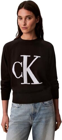 سترة نسائية من Calvin Klein تحمل شعار Monogram Mockneck in Saudi Arabia