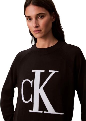سترة نسائية من Calvin Klein تحمل شعار Monogram Mockneck in Saudi Arabia