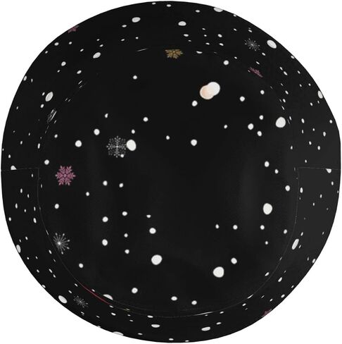 LONEA Snowflake Bucket Hat Funny Fisherman Print Beach Packable Outdoor Travel Christmas Snowflake-9 in Kuwait