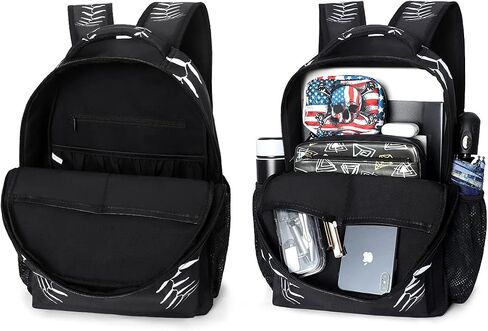 Backpack Black White Chess Board Bookbag Daypack Travel Hiking Camping School Laptop Bag in Kuwait