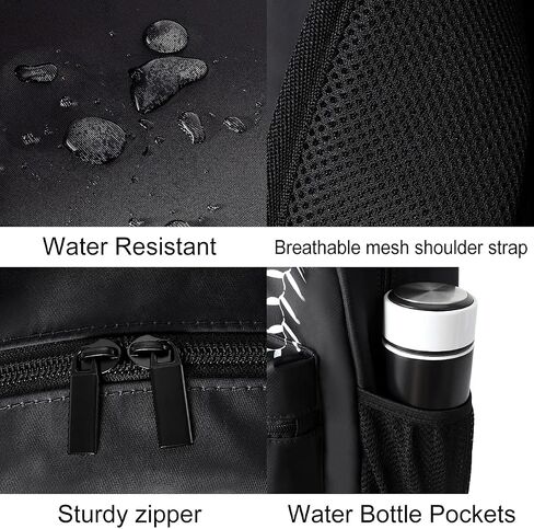 Backpack Black White Chess Board Bookbag Daypack Travel Hiking Camping School Laptop Bag in Kuwait