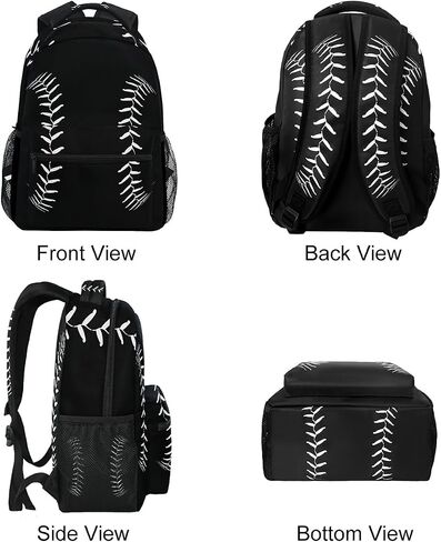 Backpack Black White Chess Board Bookbag Daypack Travel Hiking Camping School Laptop Bag in Kuwait