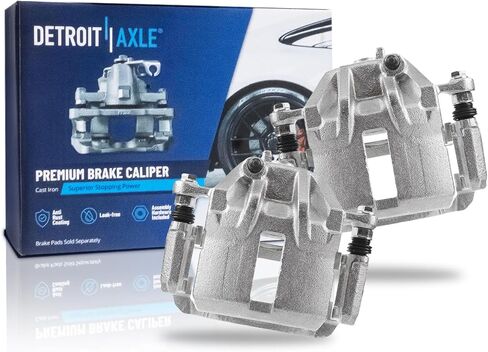 Detroit Axle - 2pc Front Brake Calipers for Hyundai 2002-2005 Elantra, Disc Brake Calipers with Brackets 2003 2004 Replacement in Saudi Arabia