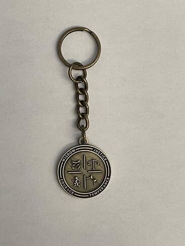 Stoic Philosophy Keychain: Memento Mori and Amor Fati Double-Sided, Antique Bronze in Saudi Arabia