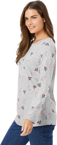 Woman Within Plus Size Holiday Graphic Tee in Saudi Arabia