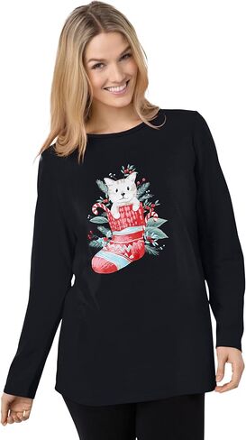 Woman Within Plus Size Holiday Graphic Tee in Saudi Arabia