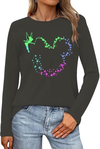 Magic Kingdom Shirts for Women Funny Cute Princess Shirt Casual Vacation Long Sleeve Sweatshirts in Kuwait