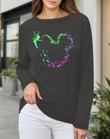 Magic Kingdom Shirts for Women Funny Cute Princess Shirt Casual Vacation Long Sleeve Sweatshirts in Kuwait