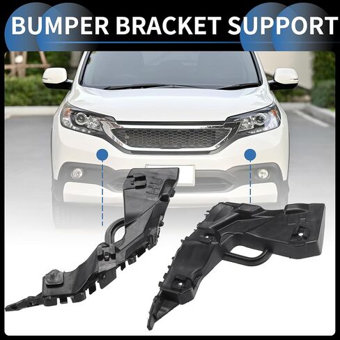 Bumper Support Bracket, Left and Right Side Front Bumper Retainer Bracket Hold Mount No.86513F2000/86514F2000 for Hyundai Elantra 2017-2018 ABS Plastic Black, 1 Pair in Saudi Arabia