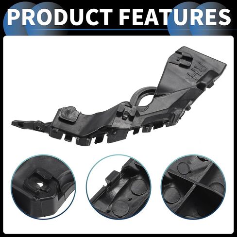 Bumper Support Bracket, Left and Right Side Front Bumper Retainer Bracket Hold Mount No.86513F2000/86514F2000 for Hyundai Elantra 2017-2018 ABS Plastic Black, 1 Pair in Saudi Arabia