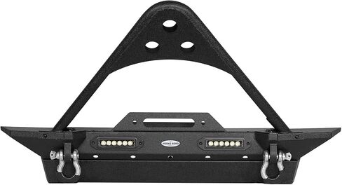 Hooke Road Wrangler TJ Front Bumper for Jeep Wrangler TJ 1997-2006, Offroad Steel Winch Bumper w/Stinger & LED Lights in Saudi Arabia