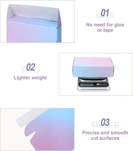 صناديق شحن 8x8x3 × 3 بوصة ، 30 حزمة صناديق البريد من الورق المقوى الأرجواني للأعمال التجارية الصغيرة in Kuwait