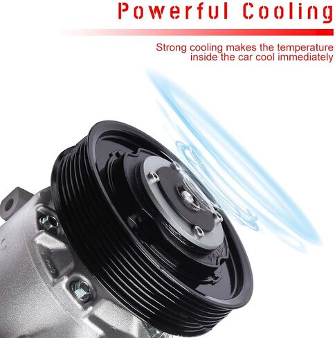 CCIYU A/C Compressor with Clutch Fit for Hyundai Accent,for Kia Rio 1.6L 2012 2013 2014 2015 2016-2017 Air Conditioning Compressor for 178324 in Saudi Arabia