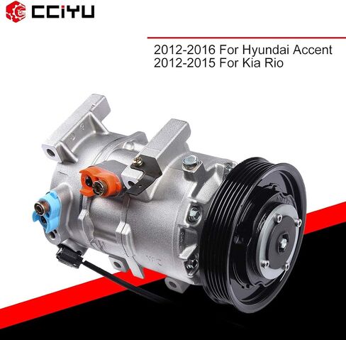 CCIYU A/C Compressor with Clutch Fit for Hyundai Accent,for Kia Rio 1.6L 2012 2013 2014 2015 2016-2017 Air Conditioning Compressor for 178324 in Saudi Arabia