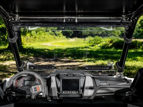 زجاج أمامي كامل بفتحات تهوية للخدمة الشاقة مقاوم للخدش من SuperATV لـ 2020-2024 Polaris RZR PRO XP / XP 4 | بولي كربونات بسمك 1/4 بوصة أقوى بـ 250 مرة من الزجاج | فتحة تهوية مبتكرة قابلة للطي | صنع في الولايات المتحدة الأمريكية in Saudi Arabia