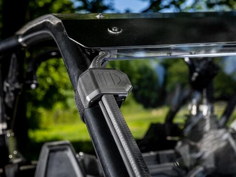 زجاج أمامي كامل بفتحات تهوية للخدمة الشاقة مقاوم للخدش من SuperATV لـ 2020-2024 Polaris RZR PRO XP / XP 4 | بولي كربونات بسمك 1/4 بوصة أقوى بـ 250 مرة من الزجاج | فتحة تهوية مبتكرة قابلة للطي | صنع في الولايات المتحدة الأمريكية in Saudi Arabia