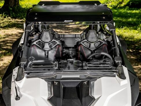 زجاج أمامي كامل بفتحات تهوية للخدمة الشاقة مقاوم للخدش من SuperATV لـ 2020-2024 Polaris RZR PRO XP / XP 4 | بولي كربونات بسمك 1/4 بوصة أقوى بـ 250 مرة من الزجاج | فتحة تهوية مبتكرة قابلة للطي | صنع في الولايات المتحدة الأمريكية in Saudi Arabia
