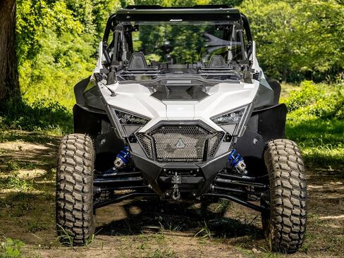 زجاج أمامي كامل بفتحات تهوية للخدمة الشاقة مقاوم للخدش من SuperATV لـ 2020-2024 Polaris RZR PRO XP / XP 4 | بولي كربونات بسمك 1/4 بوصة أقوى بـ 250 مرة من الزجاج | فتحة تهوية مبتكرة قابلة للطي | صنع في الولايات المتحدة الأمريكية in Saudi Arabia