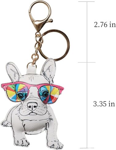Charming Animal-Shaped PU Leather Keychain-Cute, Colorful, and Odor-Free Accessory for Bags & Keys in Saudi Arabia