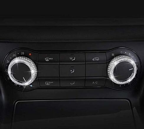 متوافق مع Mercedes Benz A200 B200 CLA250 GLA250 2014-2019 ملحقات السيارة اللامعة غطاء مقبض مكيف الهواء شارات حجر الراين (لـ A B Class GLA CLA 2013-2019) in Saudi Arabia