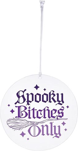 Spooky Bitches Only Rear View Mirror Car Hanging Accessories 3.5" Ornament in Saudi Arabia