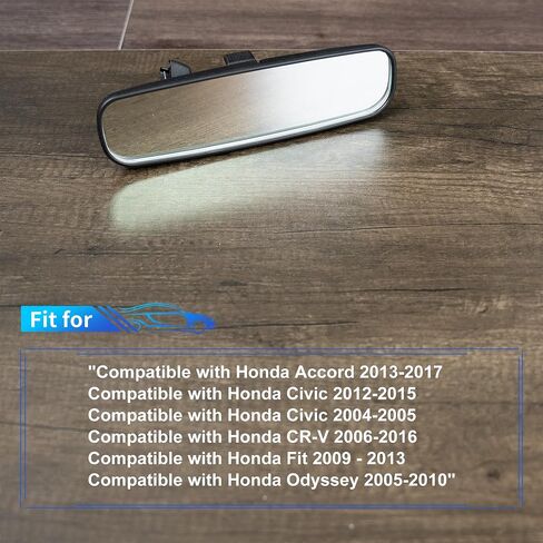 Rldym Interior Rear View Mirror 76400-SEA-024 for Honda Accord 2013-2017, Civic 2004-2005 2012-2015, CR-V 2006-2016, Fit 2019-2013, Odyssey 2005-2010, OE# 76400-SEA-305, 76400-SEA-004, 76400-SEA-014 in Saudi Arabia