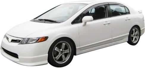 أقنعة نافذة بشريط FREEMOTOR802 متوافقة مع سيارة هوندا سيفيك سيدان 2006-2011 ذات 4 أبواب، منحرف الرياح الجانبية، واقيات المطر، أقنعة تهوية، نمط موغن أكريليك ملون بالدخان 4 قطع in Saudi Arabia